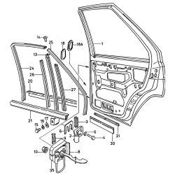 Skoda Favorit 1989 - 1995 Kapı Arka Sol  115740054