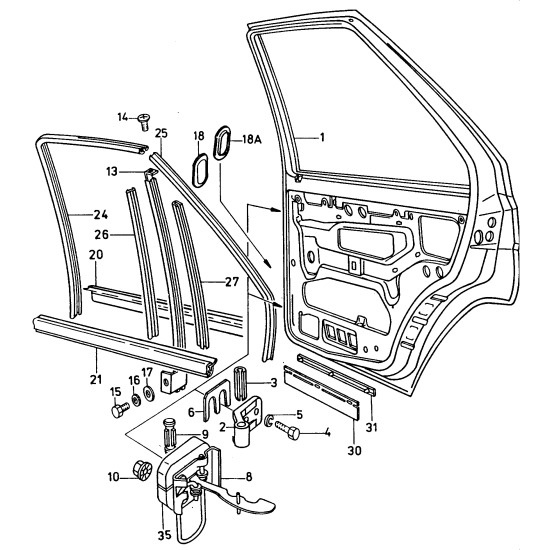 Skoda Favorit 1989 - 1995 Kapı Sağ Arka  115740055