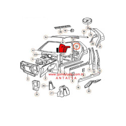 Skoda Favorit 1989 - 1995 Panel İç Arka  115700460